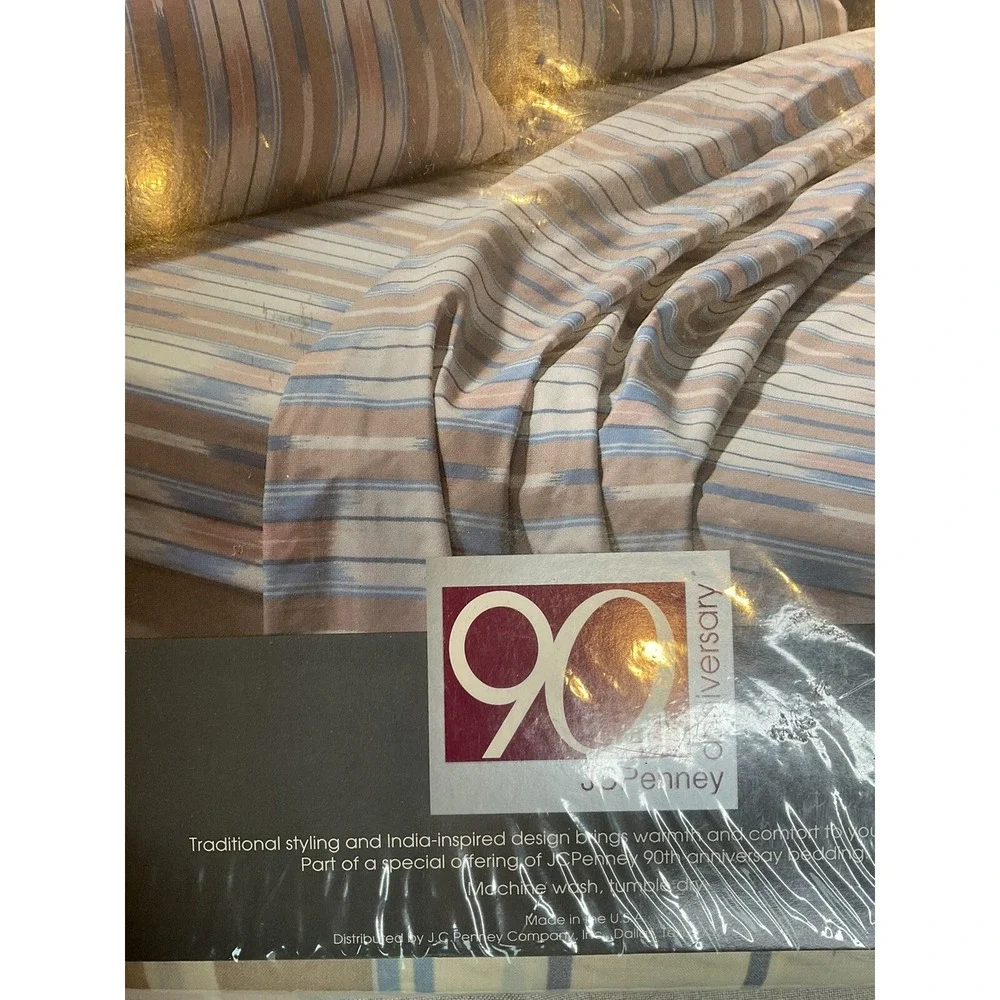 JCPenney Twin Sheet Set 90th Anniversary ‎ Non Iron Southwest Design 1992